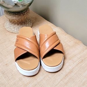 EUC Ugg Zayne Crossband Platform Slide Sandal